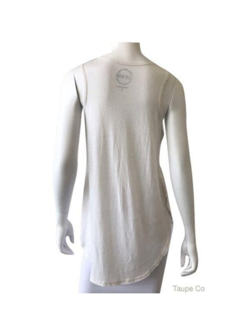 Lucky Brand Ivory Zebra Print Hi-Low Tank Top Soft Lightweight - Picture 4 of 4